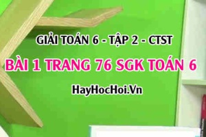 Giải bài 1 trang 76 Toán 6 Tập 2 SGK Chân trời sáng tạo